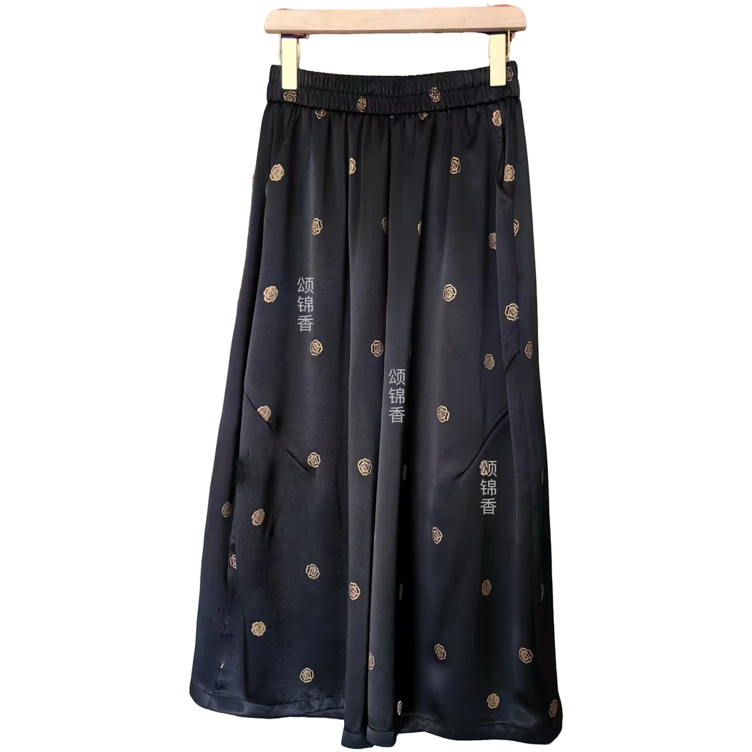 [沧]锦上添花中国风休闲风九分裤休闲裤时尚阔腿裤气质设计师