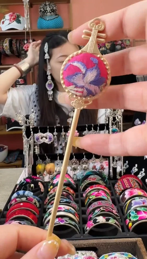 织绣艺枝独绣老绣饰品96