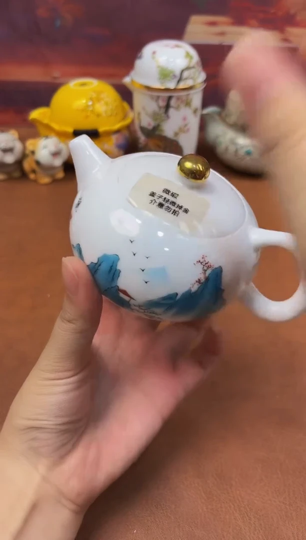 陶瓷茶具摆件旅行套组