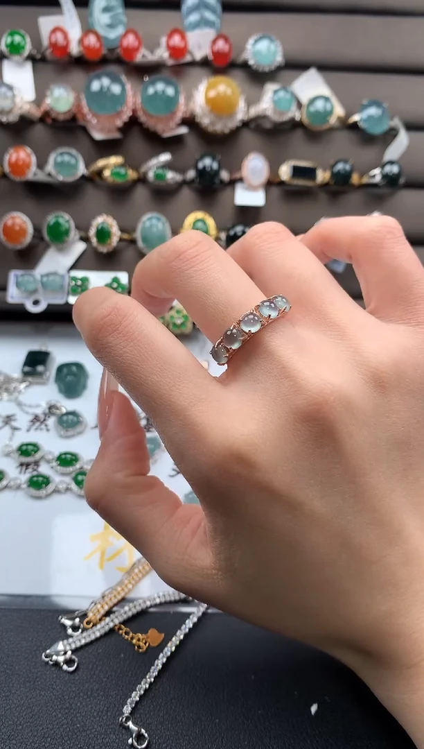【闪购商品】翡翠戒指银S925镶嵌3213213123