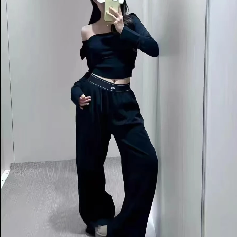 速干裤阔腿裤瑜伽裤女士夏季新款透气百搭显瘦速干健身裤直筒裤S