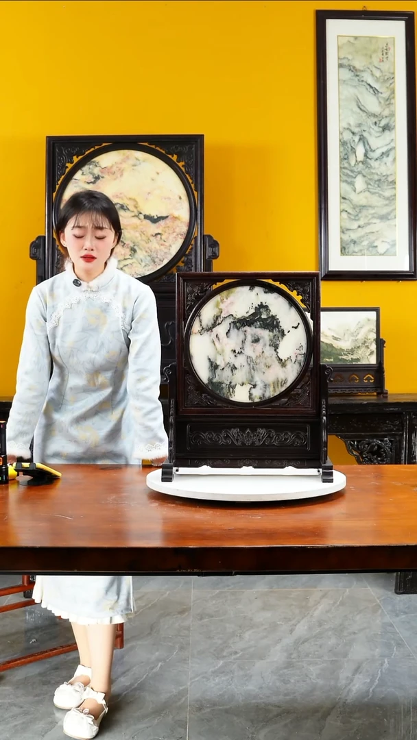 石材天然大理石画摆件