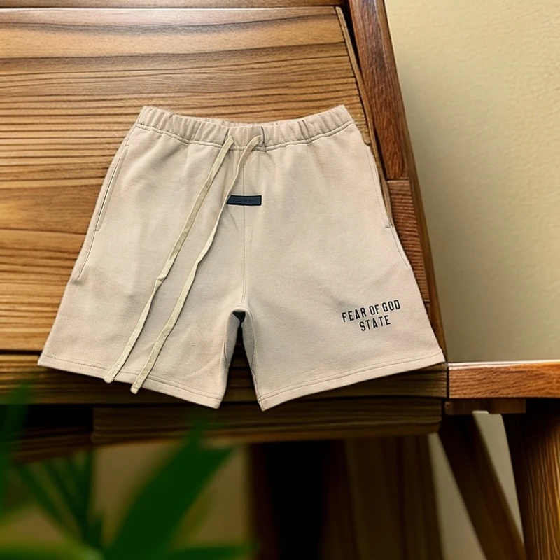 FEAR OF GOD STATE美式高街ESSENTIALS五分裤宽松休闲毛圈短裤
