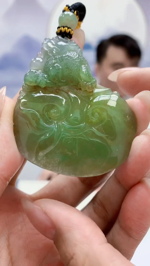 定制翡翠未镶嵌5060MM-毛货挂件46