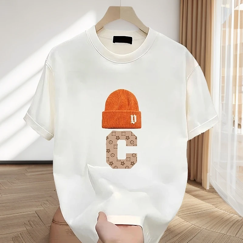 仓石一树联名潮牌轻奢短袖T恤男夏季宽松ins潮流印花百搭情侣上衣