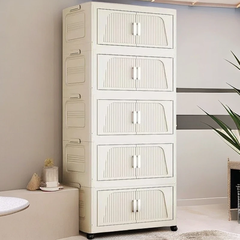 72CM简约折叠式儿童衣柜大容量家用客厅玩具收纳箱开门式储物柜卧