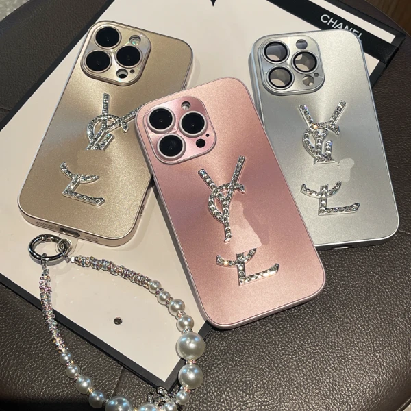 适用苹果/华为荣耀oppo/vivo手机壳Y字母极光mate70轻奢高档手链