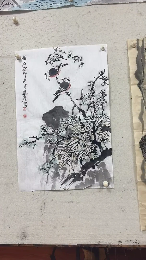 【闪购商品】国画高勇利四尺三开花鸟画