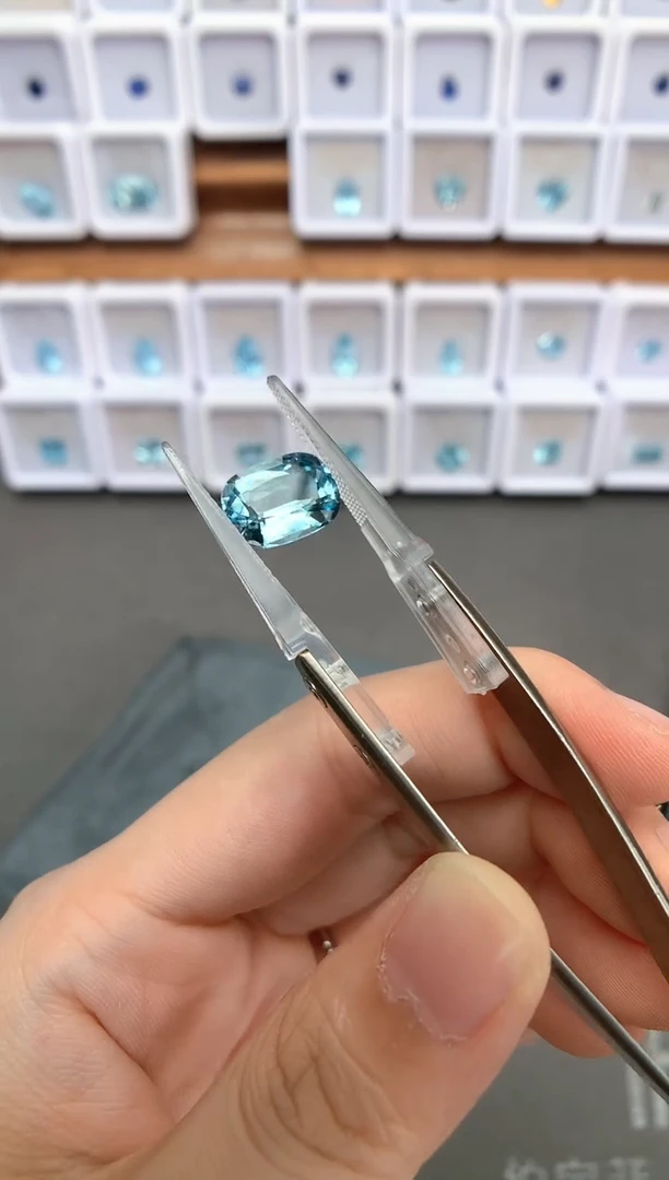 未镶嵌裸石定制海蓝宝石3.51ct 圣玛