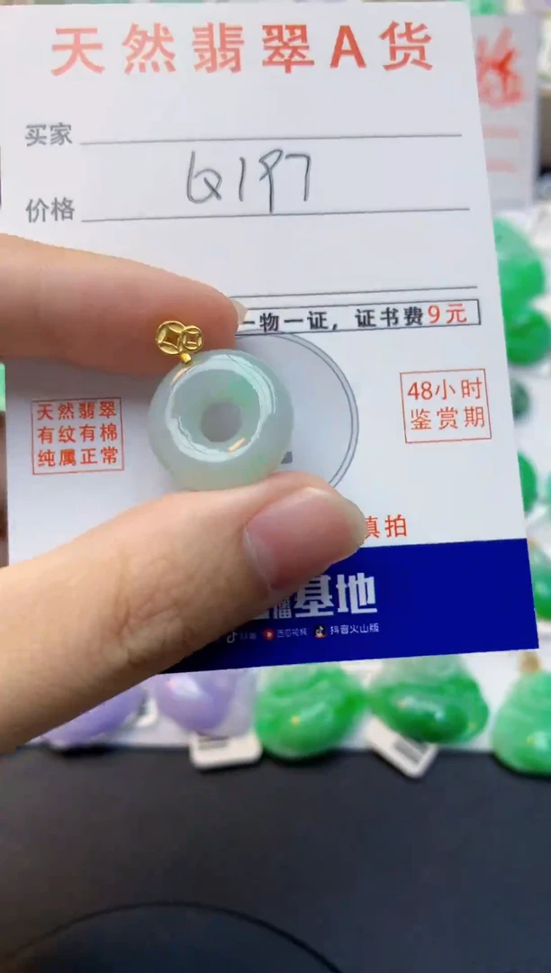 颈饰未镶嵌翡翠天然缅甸A货翡翠百元以上9元证书费自理