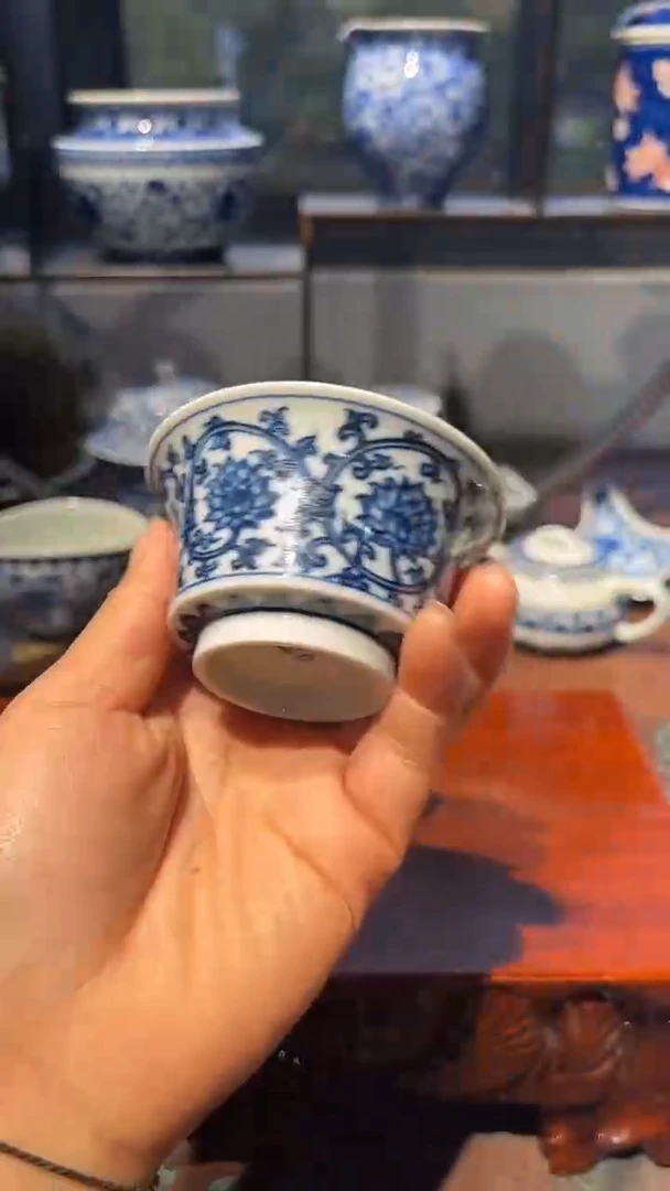 镹曰柴窑手工手绘青花