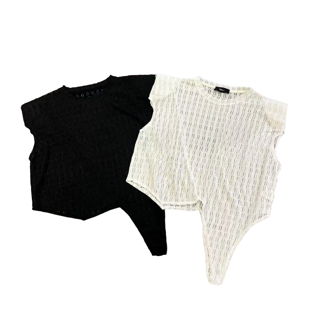 透气镂空不等式短袖上衣