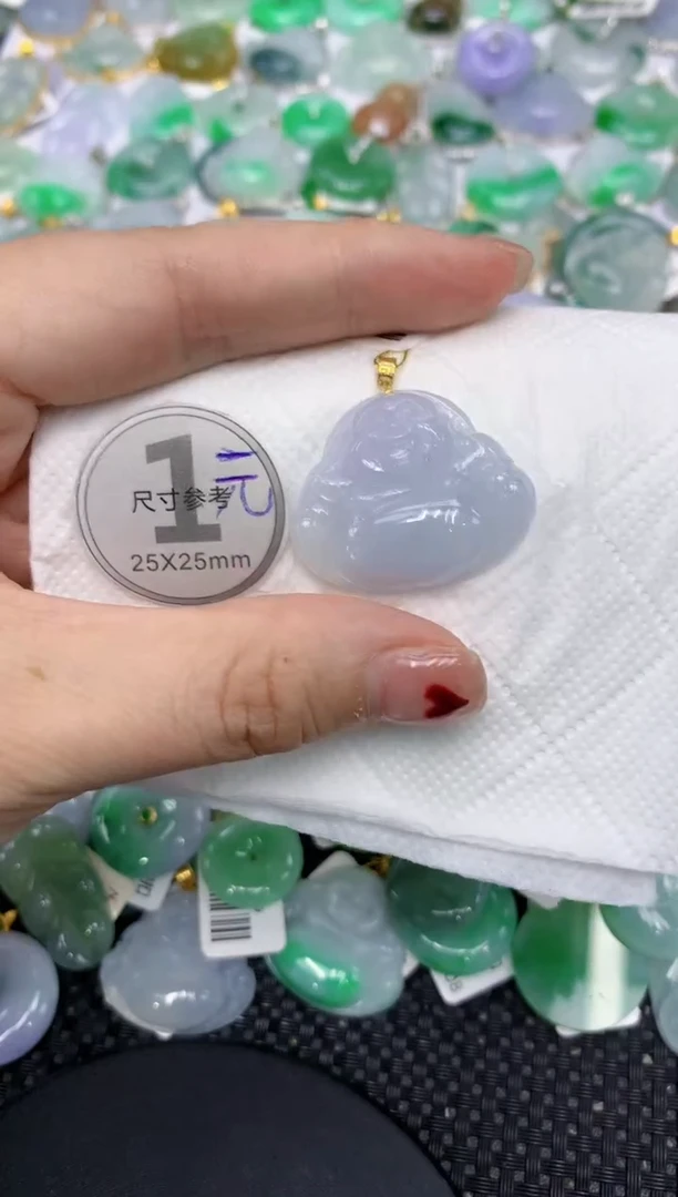 翡翠18K金镶嵌颈饰1111111