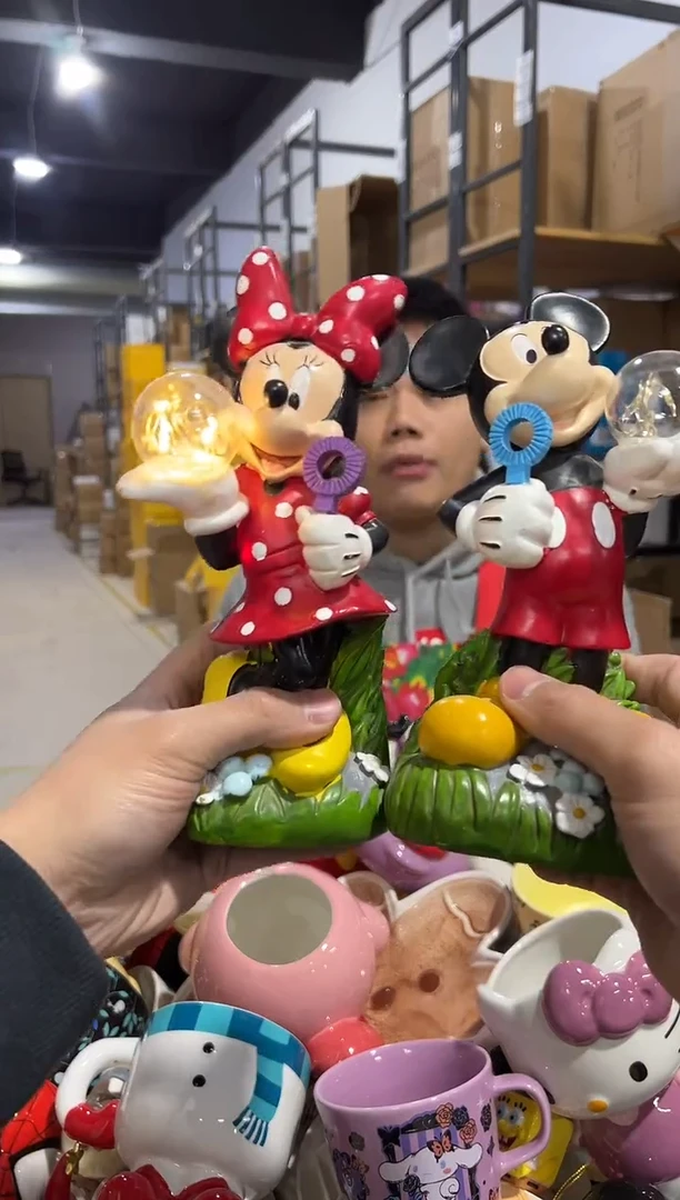 【闪购商品】杯树脂米奇米妮吹泡泡摆件微瑕