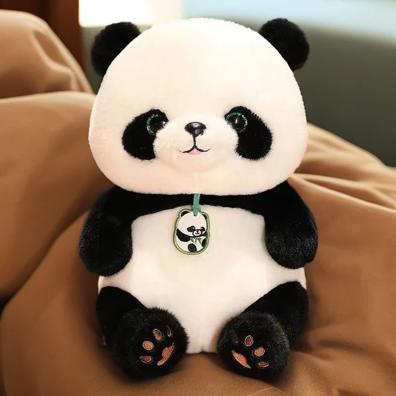 百耀童趣呆萌熊猫工仔毛绒玩具超萌仿真国宝玩偶生日礼物2504