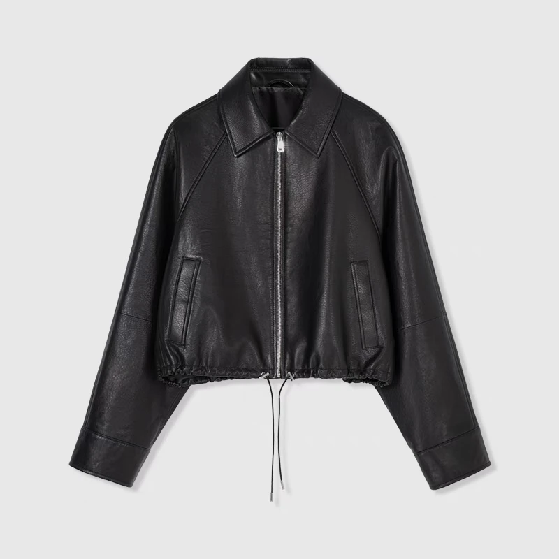 海宁真皮皮衣外套时尚短款牛皮休闲百搭女装设计师网红