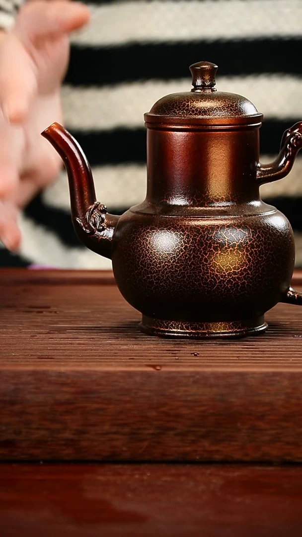 茶壶紫砂贝壳烧紫砂壶500cc左右