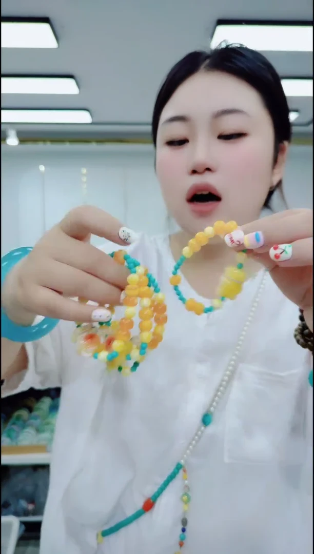 玛瑙/玉髓颈饰合金1740小熊手链