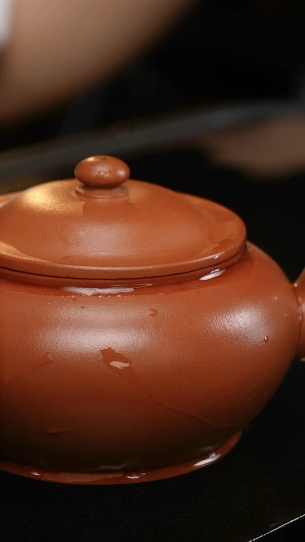 茶壶紫砂古****️扁灯 朱泥140CC