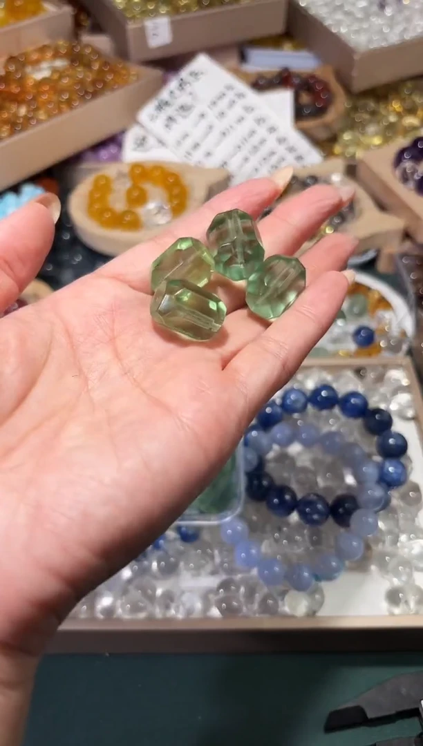 未镶嵌手串水晶C28绿萤石随行一颗
