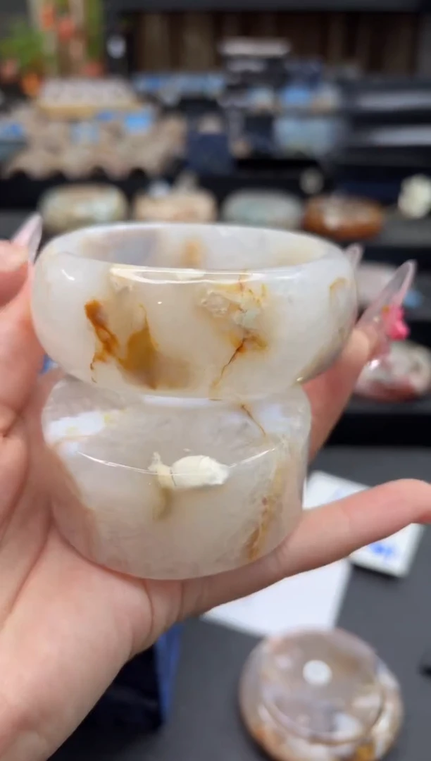 未镶嵌手镯石英质玉11(64圈赠送镯心)