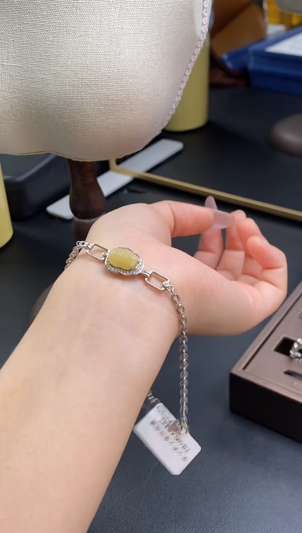 颈饰银S925镶嵌翡翠14896