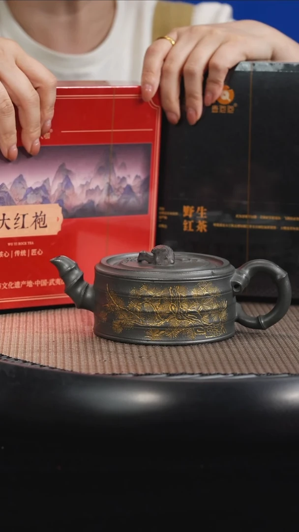 茶壶紫砂【F051】九龄君子兰宜兴紫砂FYF
