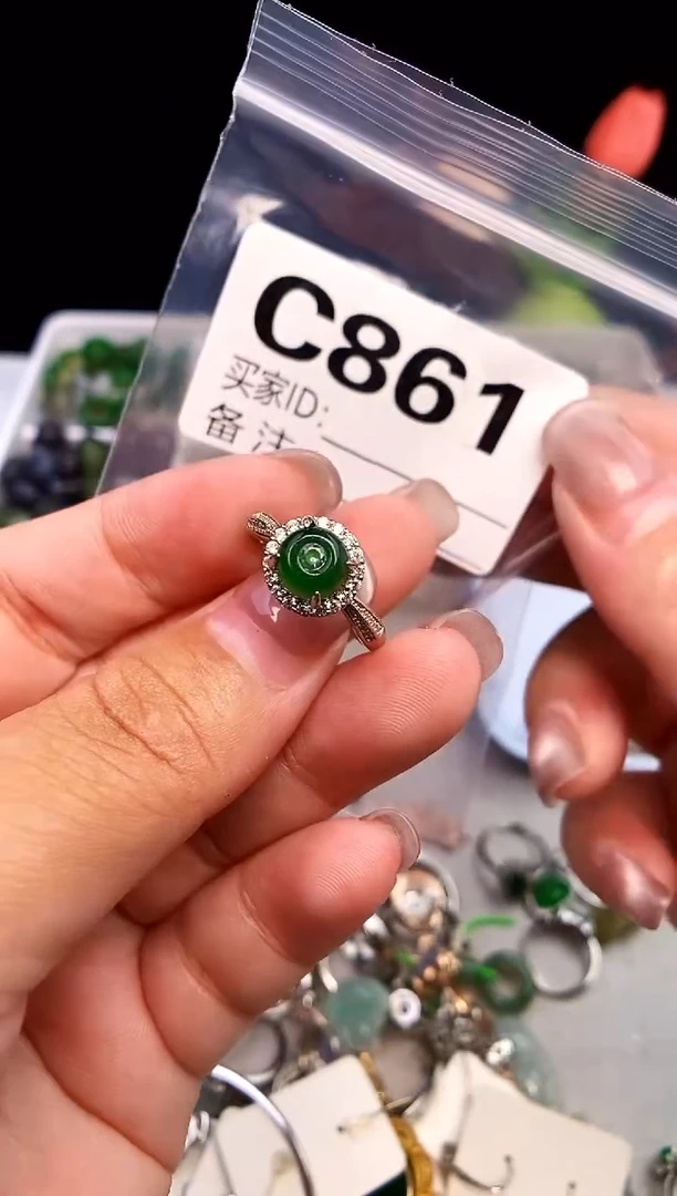 吊坠(不含链)银S925镶嵌翡翠1