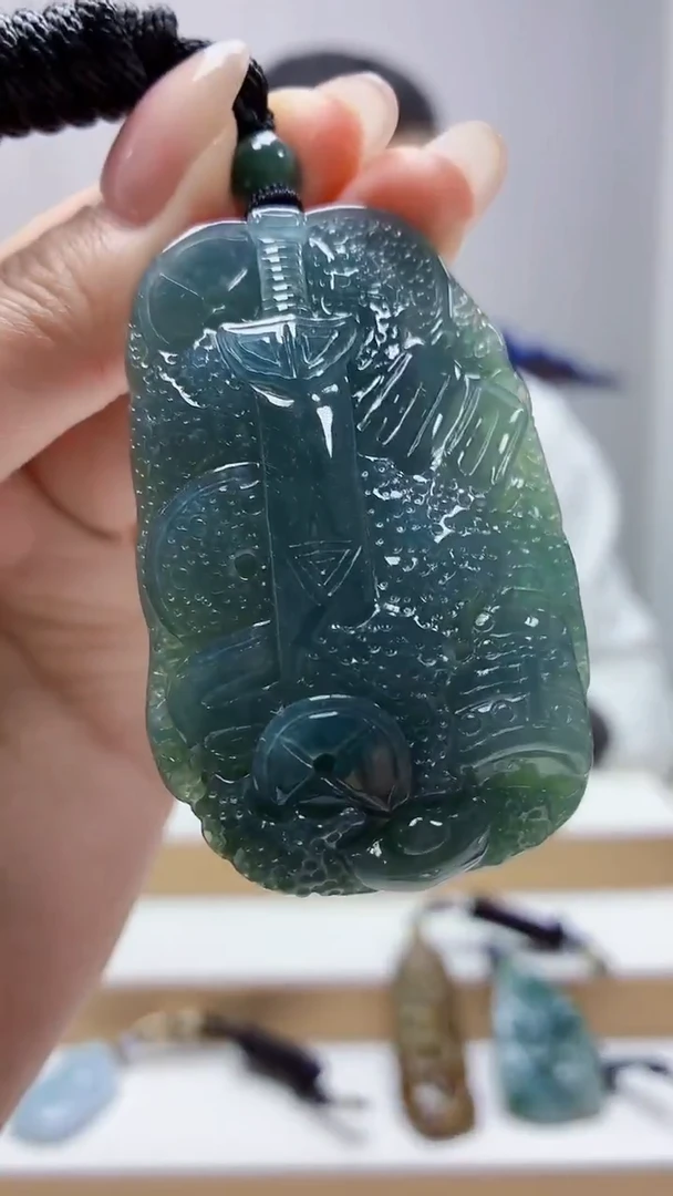 未镶嵌定制翡翠4898MM-毛货挂件10