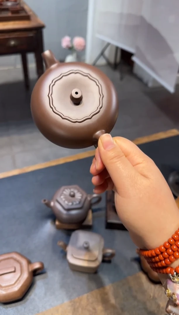 茶壶紫砂超*柿柿如意