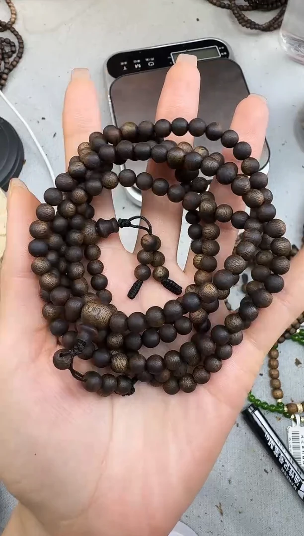 沉香手串0617白棋圆珠沉水多圈多样性发一