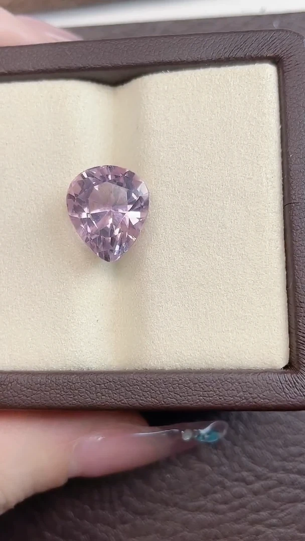未镶嵌锂辉石裸石天然无烧紫锂灰9.6CT
