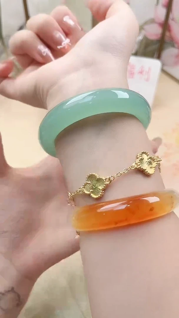 石英质玉手镯未镶嵌X173微色差58.6mm