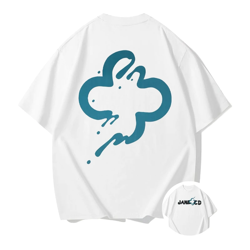 Y034款号#夏季新款重磅T恤宽松百搭短袖大码上衣男女同款潮流ins