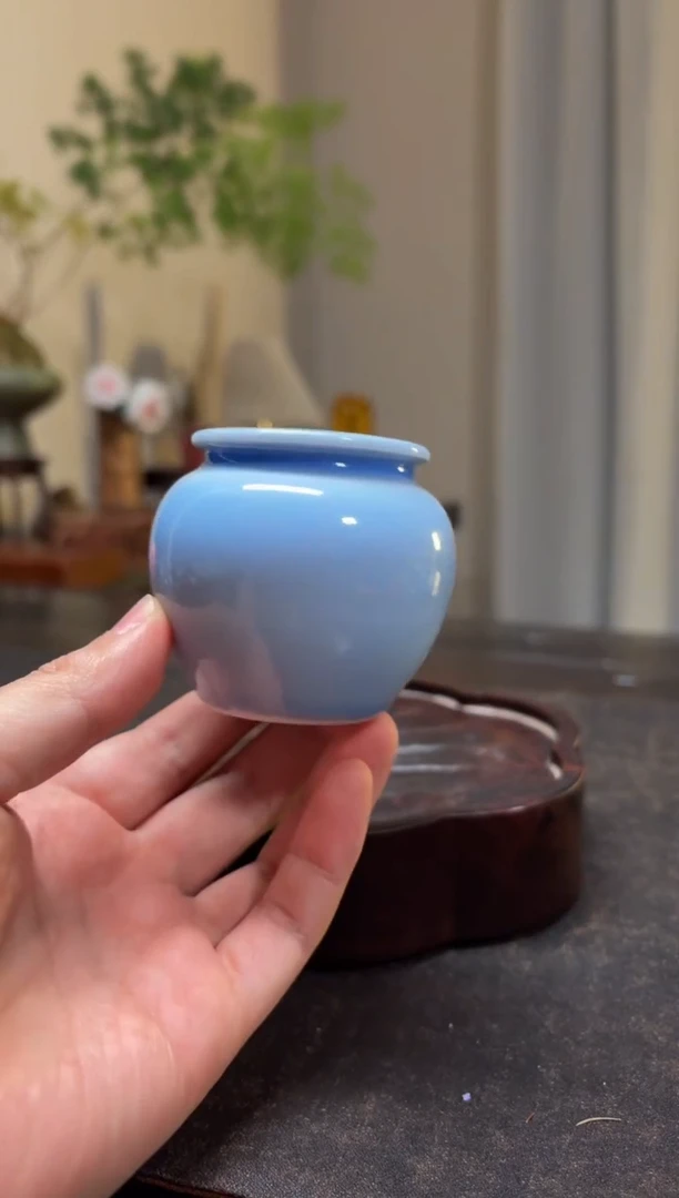瓶陶瓷小花瓶迷你花器摆件中式（不含花）