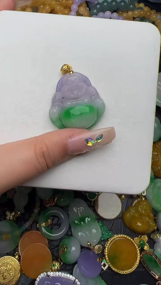 翡翠未镶嵌颈饰天然缅甸翡翠吊坠