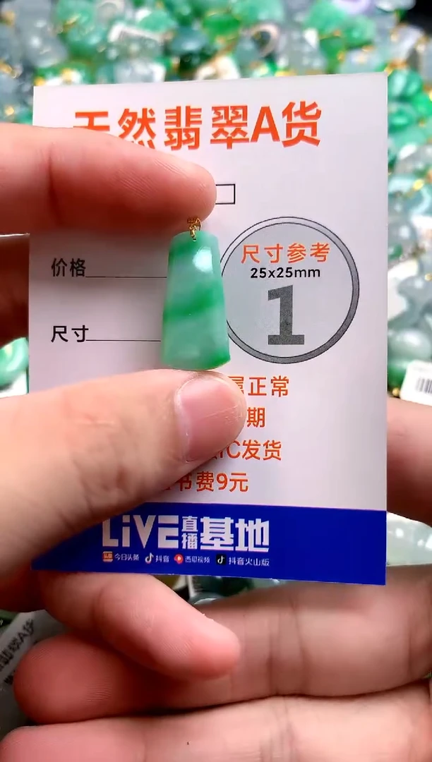 颈饰18K金镶嵌翡翠0583768511