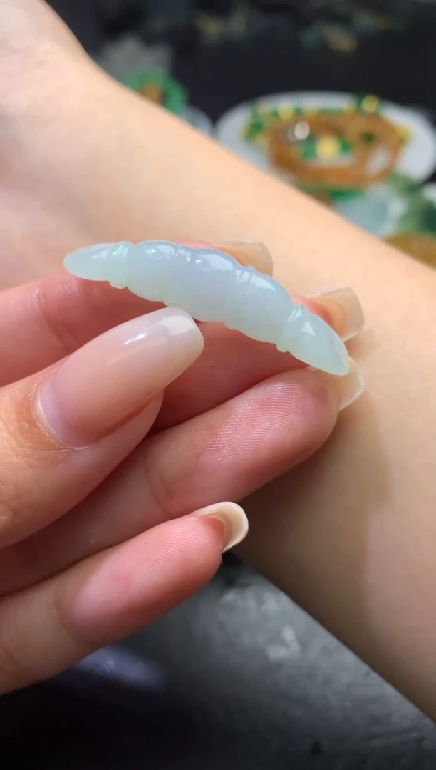 未镶嵌定制翡翠毛货 38.2-6.8-8.7