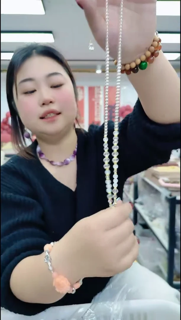 【闪购商品】水晶颈饰合金1708白水晶万能链