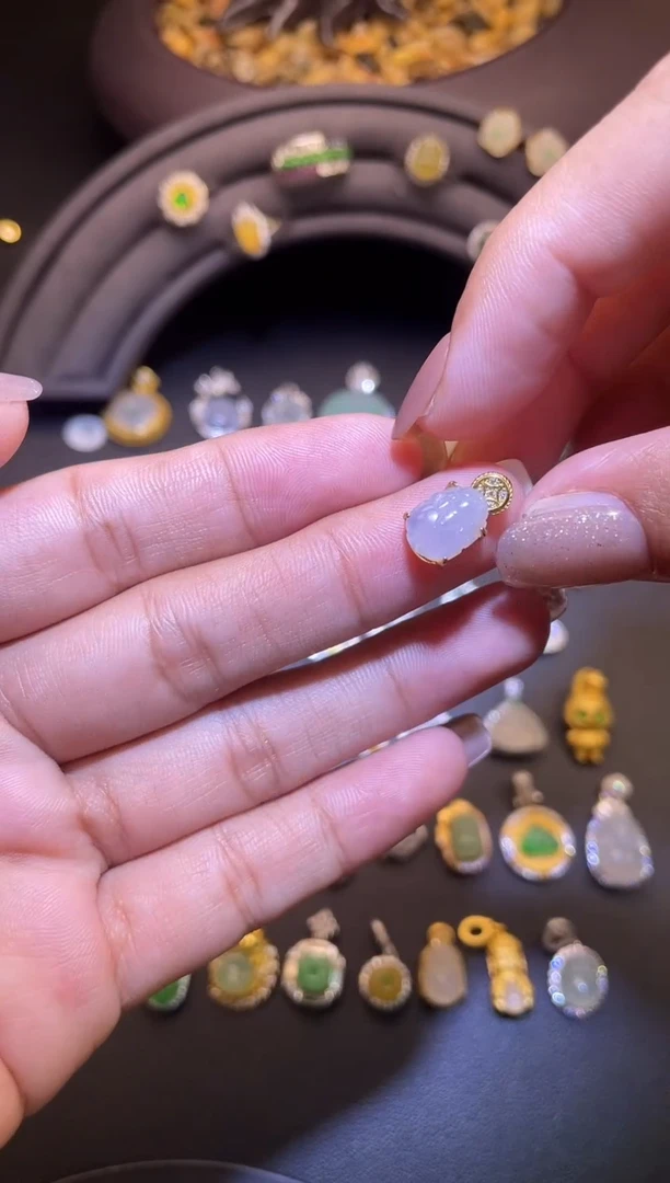 吊坠(不含链)银S925镶嵌翡翠1