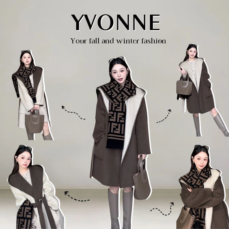 YVONNE买手店 /纽约假日2.0手工定制100%澳毛升级加厚双面穿大衣n