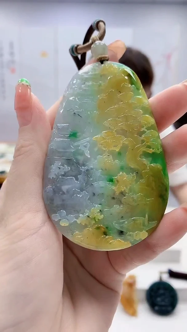 未镶嵌定制翡翠4868ry-毛货挂件186