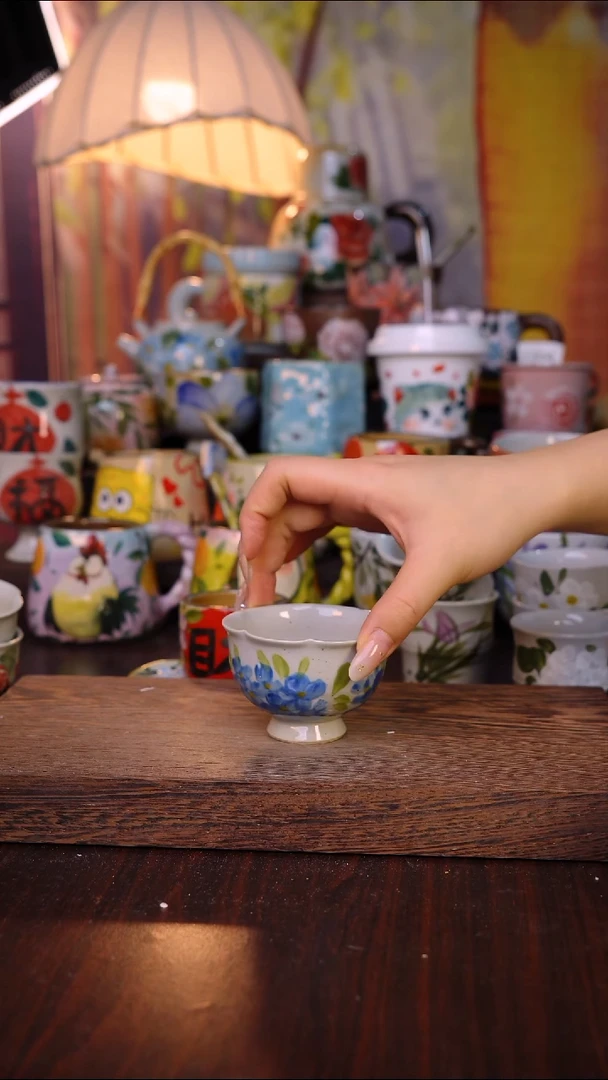 杯子泥垚手作 景德镇手工手绘陶瓷器物