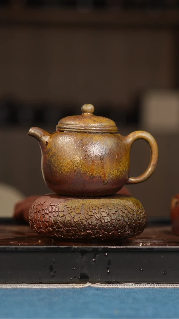 茶壶紫砂柴烧紫砂天青匏樽