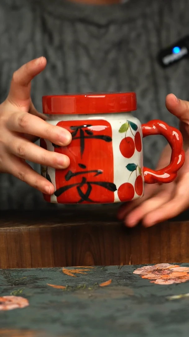 杯釉下彩手工手绘同款陶器