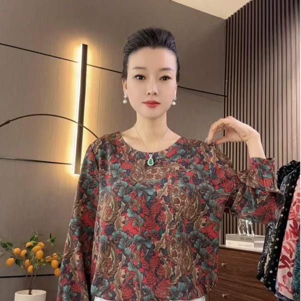 〖凤尾花〗2024新款时尚遮肉显瘦衬衫上衣洋气百搭