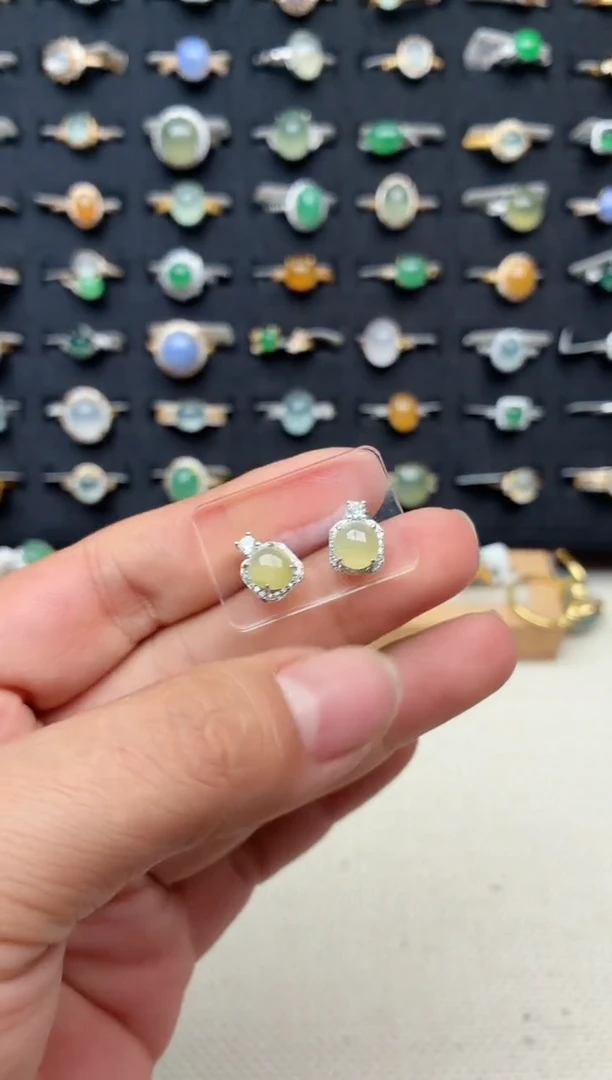 银S925镶嵌戒指翡翠.