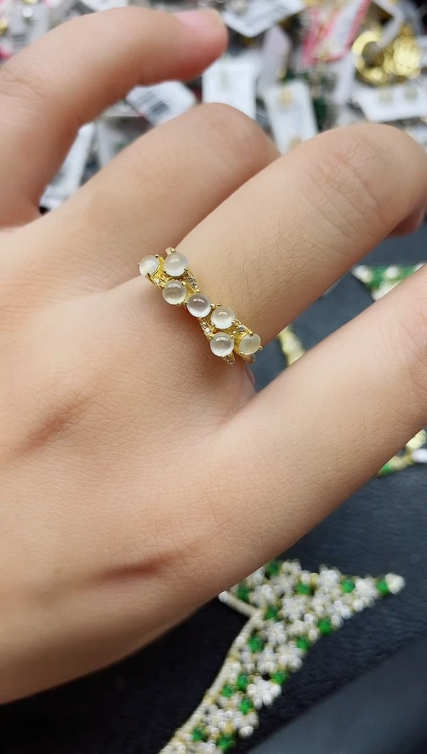 银S925镶嵌戒指翡翠1