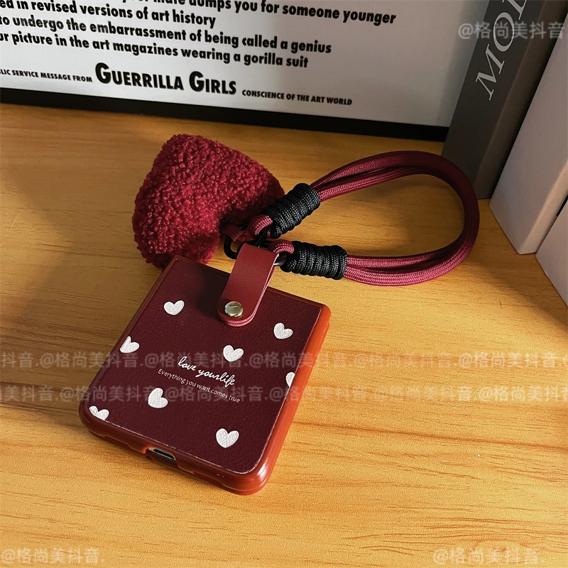 爱心适用于小米mixflip手机壳华为pocket2折叠屏荣耀magicvflip套