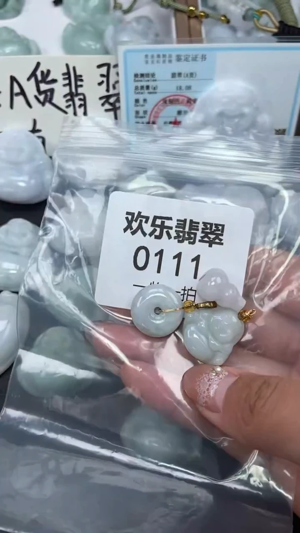 颈饰未镶嵌翡翠缅甸天然翡翠0111